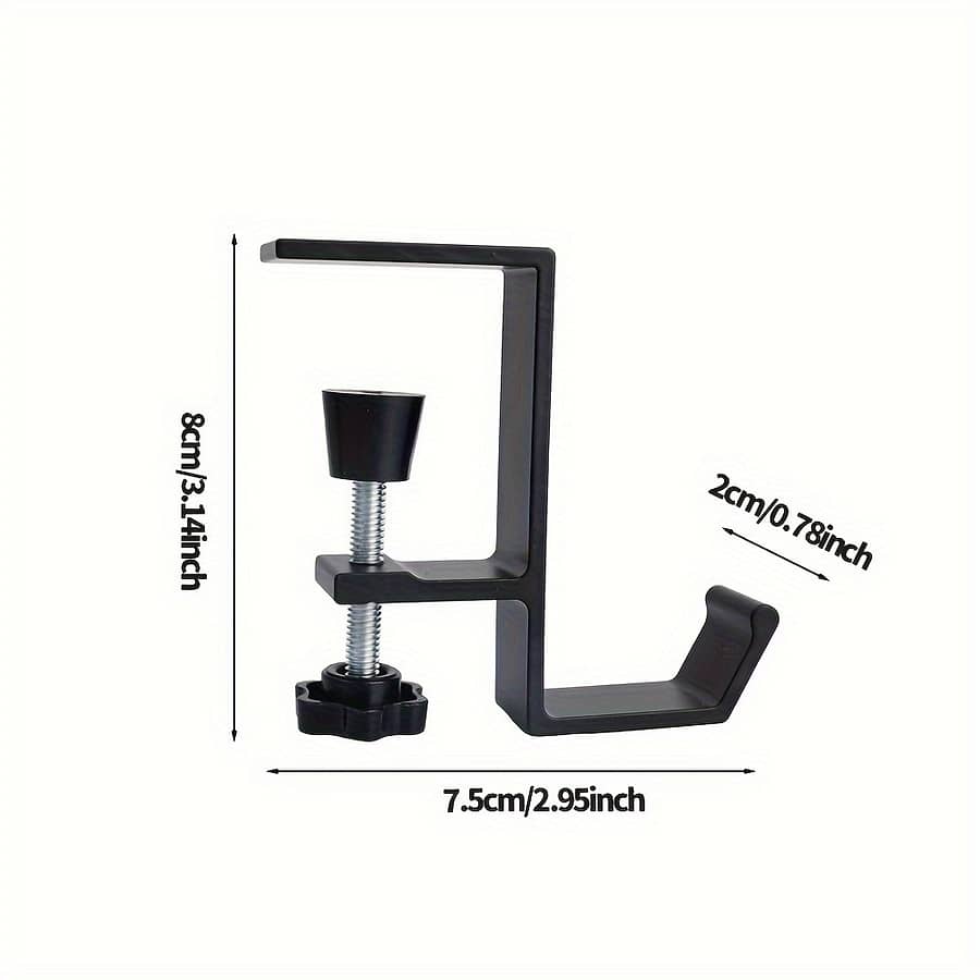 1pc Adjustable Table Hook – High-load Capacity, & Versatile Storage Solution For Backpacks, Water Bottles & More – , Stylish Design In Black, Gray, White, Utility Hooks Home & Kitchen Shop Online at Dubai Trades 2