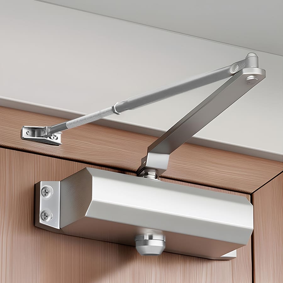 1pc Automatic Adjustable Door Closer With Easy Installation Instruction, Residential Grade 3 Spring Hydraulic Auto Door-closer – Silvery Aluminium Door Closers Shop Online at Dubai Trades 2