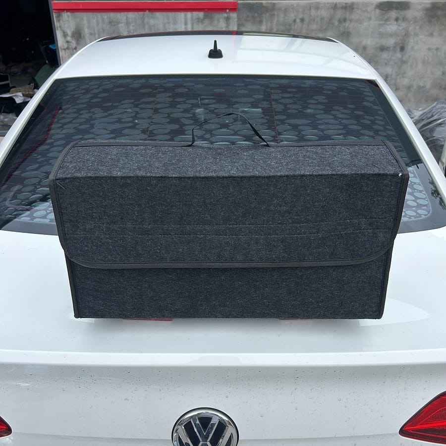 1pc Car Storage Box, Portable, Foldable Car Trunk Organizer, Felt Cloth Storage Box, Car Interior Tidying Container, Car Organizer Automotive Shop Online at Dubai Trades 2