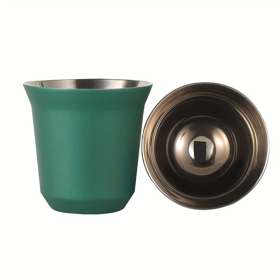 1pc, Double Walled Espresso Coffee Cup, Stainless Steel, Espresso Cup, Small Coffee Cup Coffee Cups & Mugs Shop Online at Dubai Trades 2