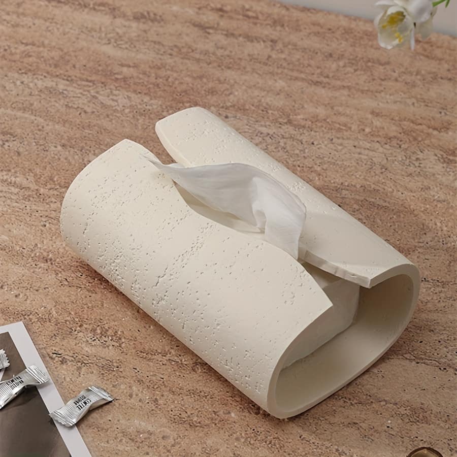 1pc Elegant Resin Tissue Box Holder – Rectangular, , Bathroom & Home Decor, Material, Holds Multiple Tissues Bath Shop Online at Dubai Trades 2