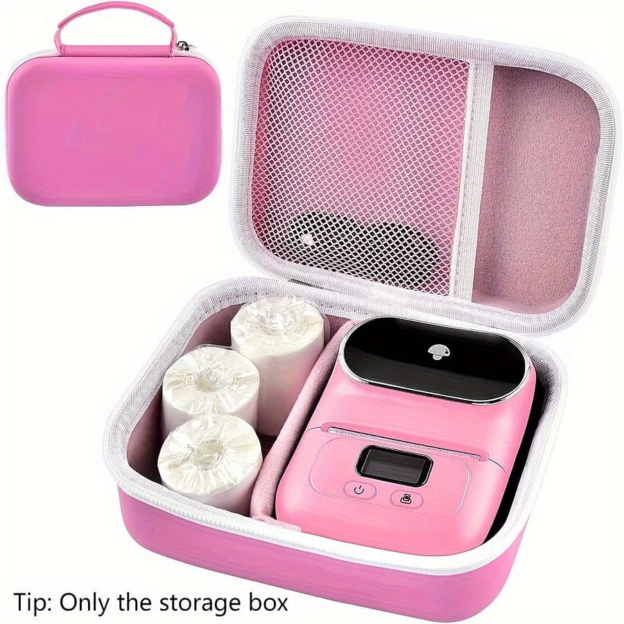 1pc Eva Portable Mini Thermal Label Maker Carrying Case – Compatible With M110, Protective Storage Bag For Printer, Usb Cable & Accessories – Black (case Only) Computer Accessories & Peripherals Shop Online at Dubai Trades 2