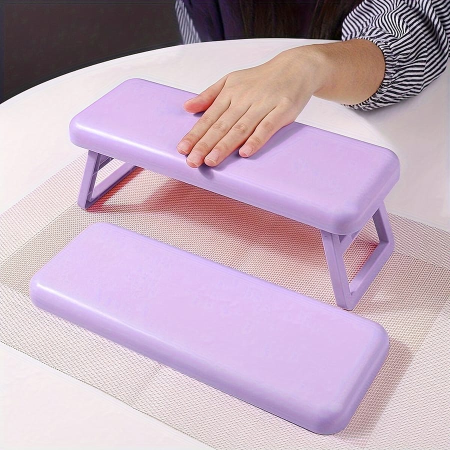 1pc Folding Nail Armrest, Manicure Technician Hand Support, Nail Art Hand Pillow, Wrist Rest Stand For Salon, Portable Scaffold, Nail Pillow Armrest, Essentials Beauty & Personal Care Shop Online at Dubai Trades 2