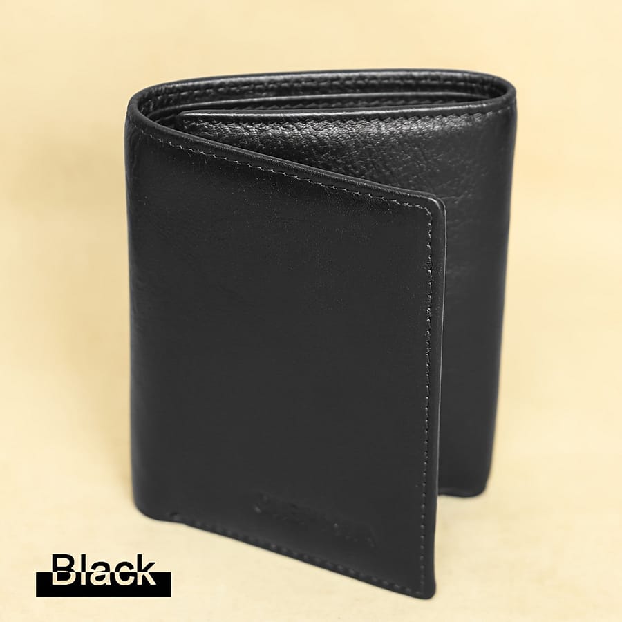 1pc Layer Cowhide Trifold Wallets, Rfid Blocking Wallet With Id Window, 8 Card Slots, Cash Pockets Accessories Shop Online at Dubai Trades 2