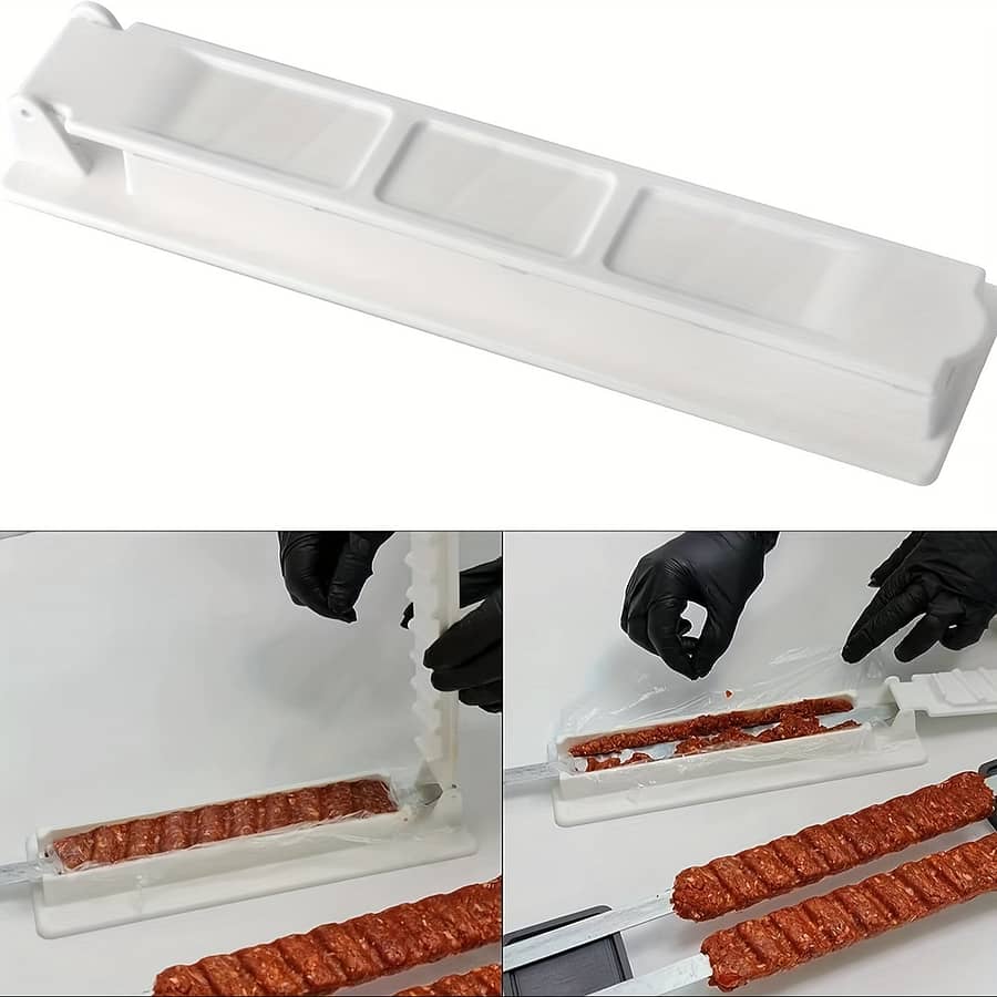 1pc Manual Bbq Skewer Maker – Durable Plastic Kebab Grilling Tool With Wooden Handle, 5.43″ X 1.96″, Homemade Meat & Veggie Skewers, Kebab Skewers Business, Industry & Science Shop Online at Dubai Trades 2