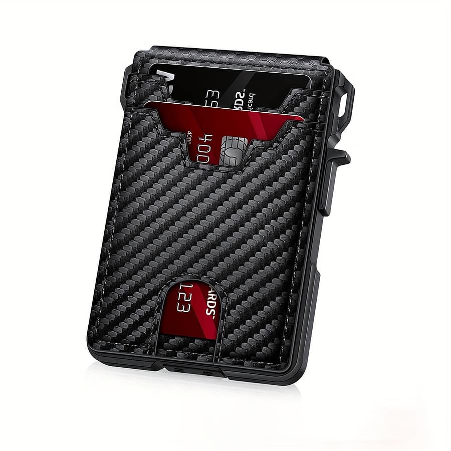 1pc Men’s New Carbon Fiber Flip Large Capacity Anti-theft Swipe Business Card Holder Accessories Shop Online at Dubai Trades 2