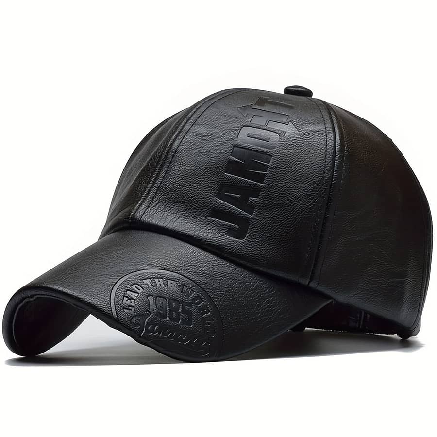 1pc Men’s Pu Leather Baseball Cap Adjustable Breathable Casual Hat Sun Hat Christmas Gift Hats Shop Online at Dubai Trades 2