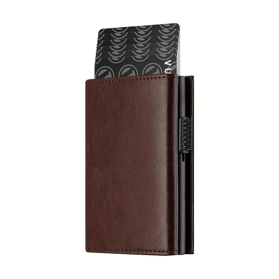 1pc Men’s Wallet For Airtag, With Zipper Coin Purse, Automatic Pop-up Metal Credit Card Holder, Minimalist Rfid Blocking Business Card Wallet, Ideal Gift For Men Accessories Shop Online at Dubai Trades 2