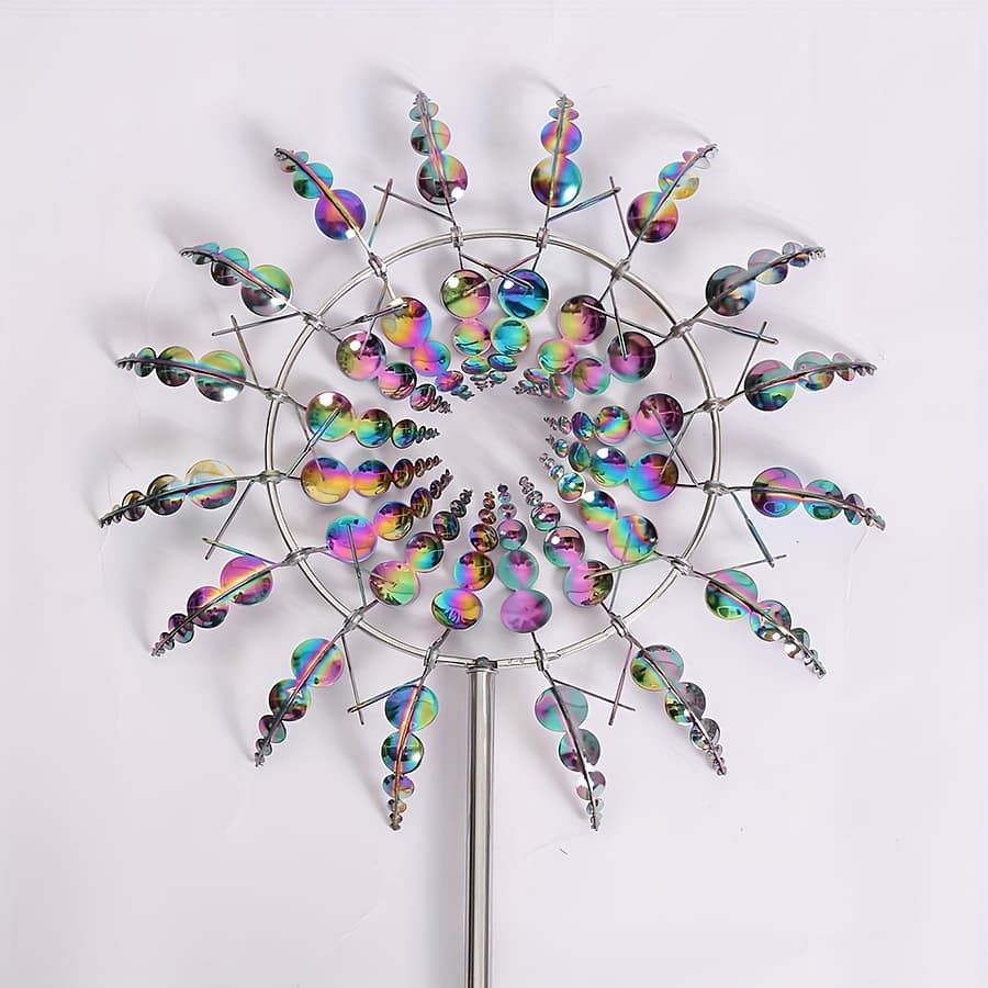 1pc Metal Kinetic Windmill – Outdoor Garden Decor, No Battery Needed, Creative Lawn Art Spinner Garden Sculptures & Statues Shop Online at Dubai Trades 2