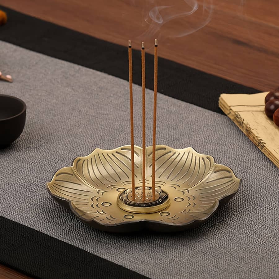 1pc, Plum Incense Stick Holder, Flower Shaped Metal , Craft Ornament For Spa, Yoga, Meditation, Home Decor, Room Decor, Gifts Home & Kitchen Shop Online at Dubai Trades 2