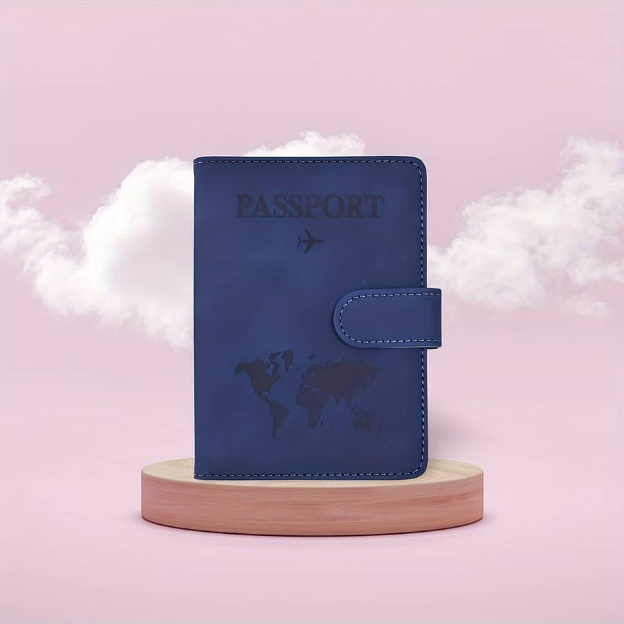 1pc Rfld Blocking Passport Holder Cover Wallet Faux Leather Card Case Travel Accessories For Women Men Clothing, Shoes & Jewelry Shop Online at Dubai Trades 2