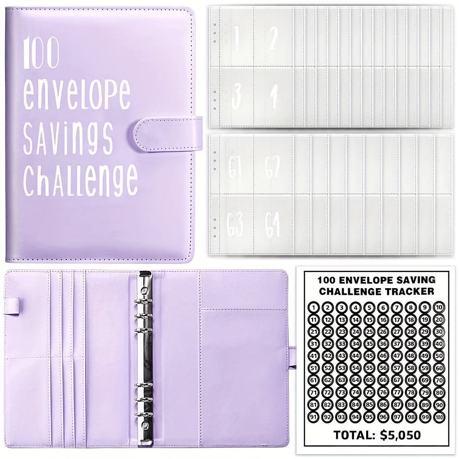 1pc Savings Challenge Book, Envelopes Challenge Binder, Simple Funny Ways To 5050 Money, Saving Challenge Binder, Budget Binder, Cash Notebook, With Card Cash & Expense Envelopes Shop Online at Dubai Trades 2