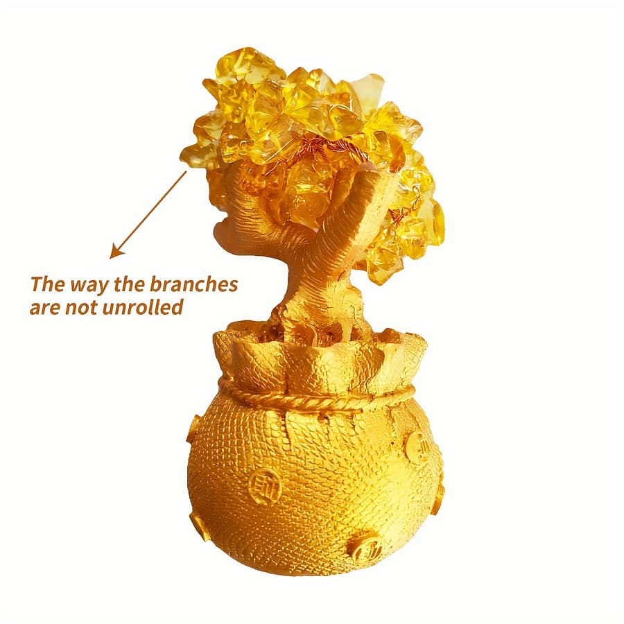 1pc Shui Citrine/yellow Crytal With Chinese Dragon Pots Home Decor Room Decor Office Decor Desk Decor Ornament Artificial Plants & Flowers Shop Online at Dubai Trades 2