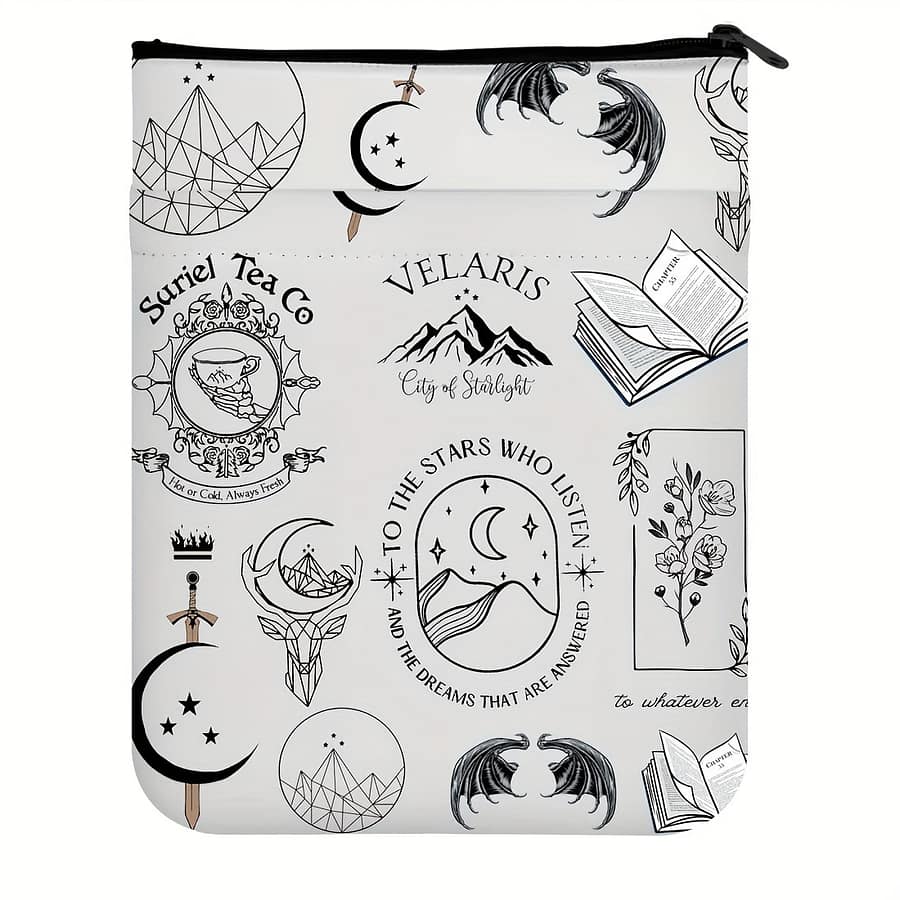 1pc Themed Book Sleeve, Book Cover Pouch Protector With Zipper, Book Covers For Paperbacks, Washable Fabric Book Cover, Book Lover Gifts Bible Covers Shop Online at Dubai Trades 2
