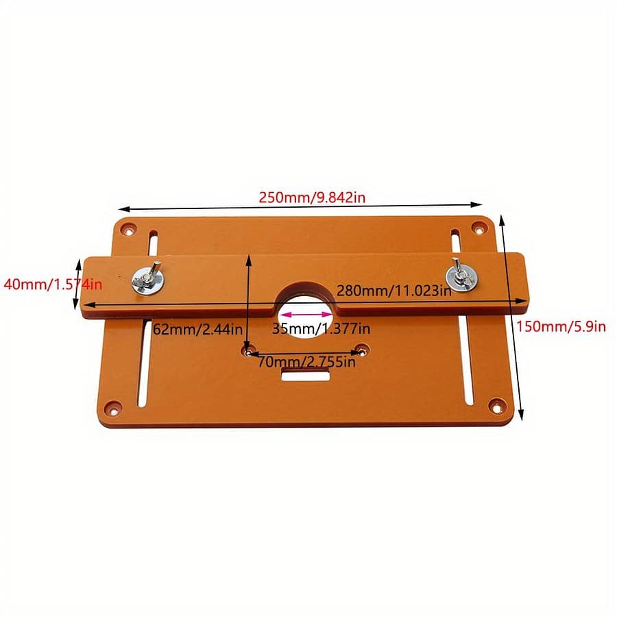 1pc Trimming Machine, Wood Milling Slotting Chamfering Trimming Machine Balance Board Router Table Insert Plate Guidetools For Woodworking Work Bench Hand Tools Shop Online at Dubai Trades 2