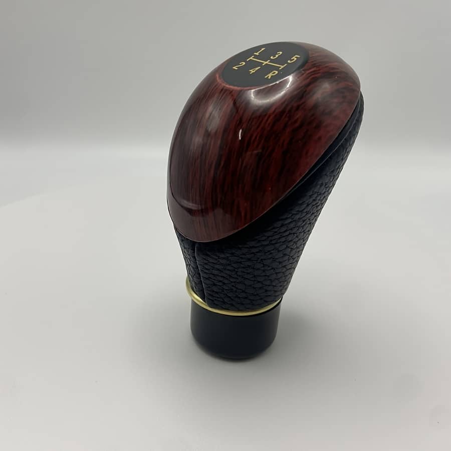 1pc Universal Wooden Car Shift Knob, 5-speed Manual Gear Stick, Gloss Finish, Elegant Vehicle Accessory For Trucks And Cars Automotive Shop Online at Dubai Trades 2
