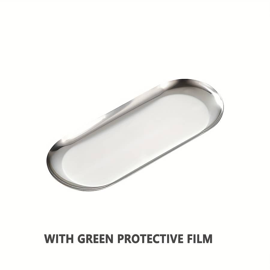 1pcs Stainless Steel Bathroom Tray, Decorative Tray, Jewelry Dish Cosmetics Organizer, Small Storage Tray Bathroom Organizers Storage, Home Decor, Furniture For Golden Bath Shop Online at Dubai Trades 2