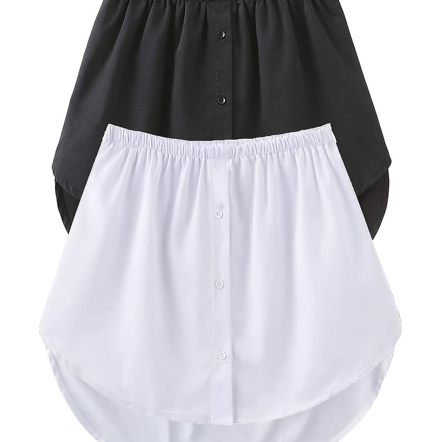 2 Packs Solid Color Curved Hem Skirt, Casual Elastic Waist Skirt For , Women’s Clothing Clothing Shop Online at Dubai Trades 2