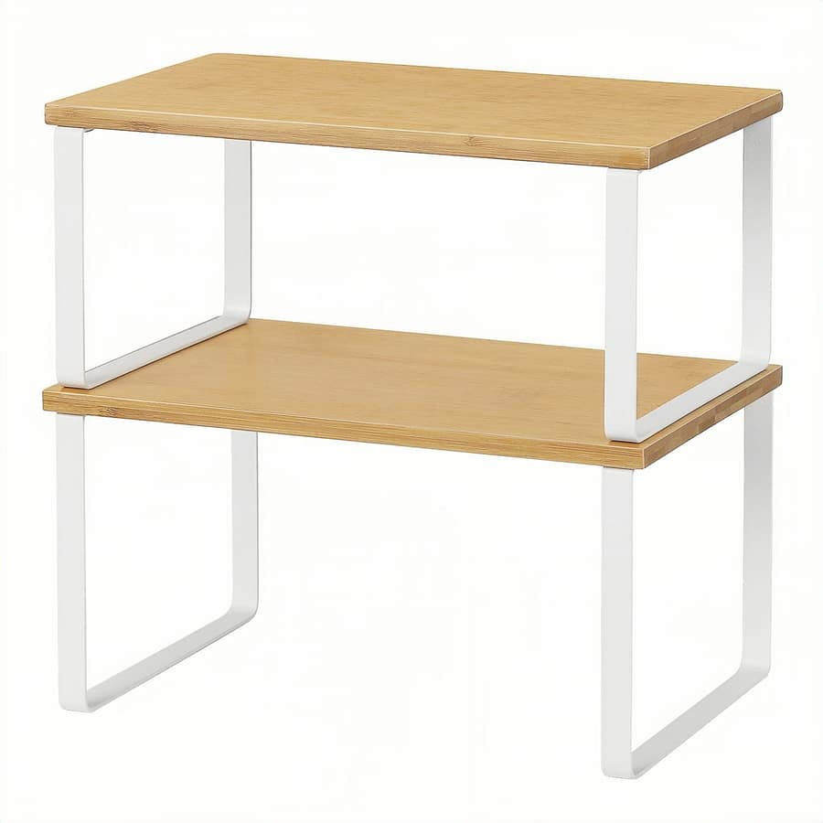 2 Set Kitchen Counter Shelves, Cabinet Shelf Organizers, Stackable, Expandable Spice Racks, Stackable Kitchen Counter Shelves, Cabinet Pantry Shelf, Standing Shelf Home & Kitchen Shop Online at Dubai Trades 2