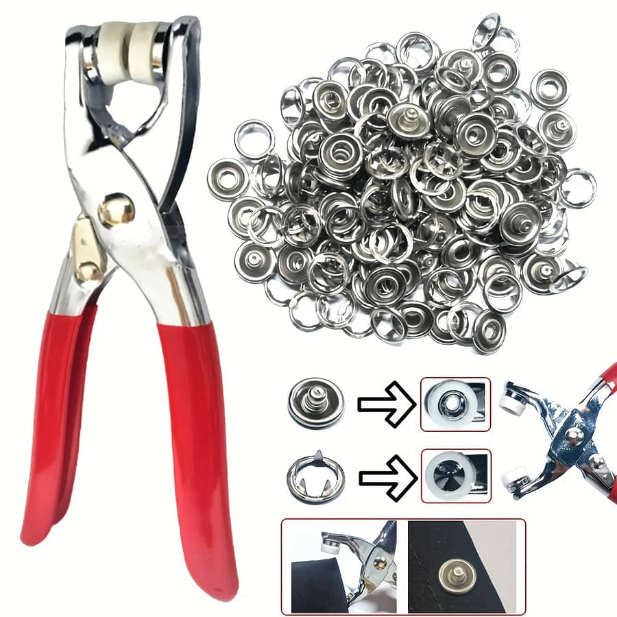 200pcs Stainless Steel Sewing Button & Snap Pliers Set – Easy Buckle Installation Kit Business, Industry & Science Shop Online at Dubai Trades 2