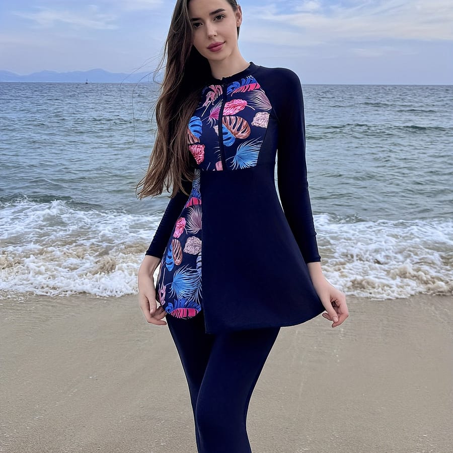 2023 New High-end Split Swimwear For Women, Long-sleeved And Long-legged Winter Swimming Suit Clothing, Shoes & Jewelry Shop Online at Dubai Trades 2