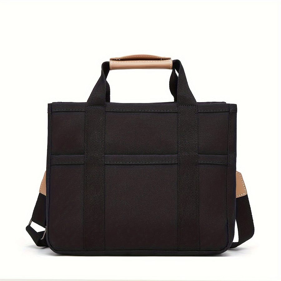 2025 New Women’s Casual Solid Color Canvas Tote Bag, Large Capacity, Lightweight, , Business Travel Bag, With Removable Strap, Unlined, No Closure, Black Clothing, Shoes & Jewelry Shop Online at Dubai Trades 2