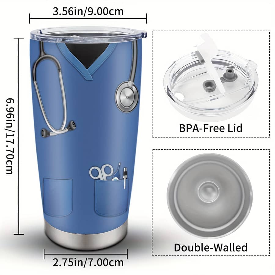 20oz Stainless Steel Nurse Cup – For Nurses, Nurse Practitioners & School Nurses – For Holiday , Appreciation Weeks & – Hand Wash , Reusable Cups & Mugs Shop Online at Dubai Trades 2
