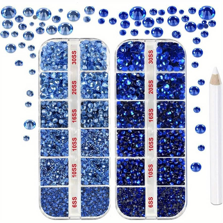 2boxes Rhinestone Gems For Nails, Kit With Rhinestones For Nail, Bag, High Heels Decoration, Featuring A Of Sizes From Ss6 To Ss30 Clothing, Shoes & Jewelry Shop Online at Dubai Trades 2