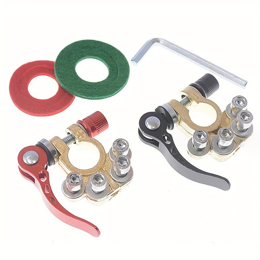 2pcs Positive And Negative Car Battery Stake Head Clips, Thickened Car Battery Terminal Clips Automotive Shop Online at Dubai Trades 2