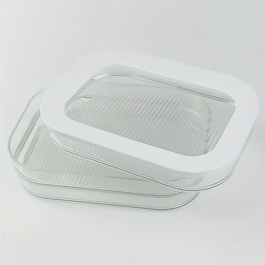 3-layer Stackable Pet Container, Multipurpose Square Refrigerator Organizer For Sausage And Meat Storage, Reusable, Hand Wash, No Electricity Needed Containers Shop Online at Dubai Trades 2