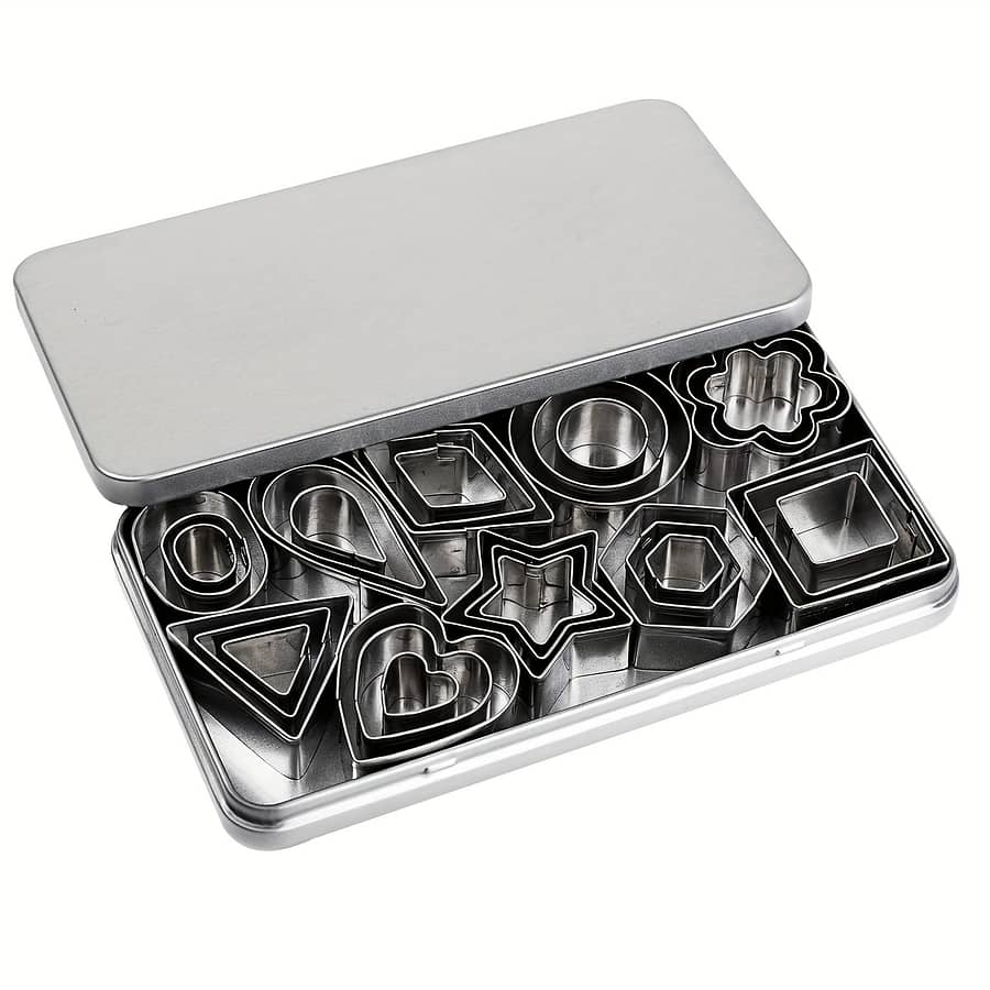 30pcs, Geometric Cookie Cutters, Stainless Steel Pastry Cutters, Biscuit Molds, Baking Tools, Kitchen Accessories Bakeware Shop Online at Dubai Trades 2
