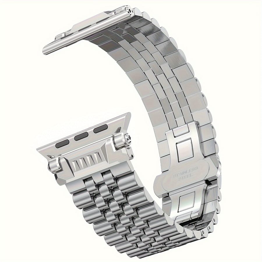 316l Stainless Steel Connector Strap For Watch Bands, Premium Metal Band Compatible With /1 In Sizes 49mm, 46mm, 45mm, 44mm, And 42mm, Suitable For Series 10/9/8/se2/7/6/se/5/4/3/2/1. Accessories Shop Online at Dubai Trades 2