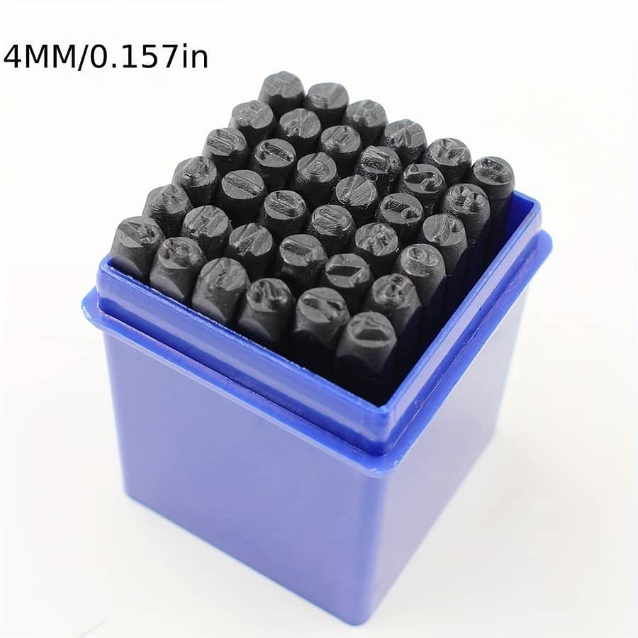 36pcs Professional Number & Letter Stamping Tool Set, Carbon Steel Punch Tools For Leather, Metal, Plastic, Wood – Ideal For Diy Crafts & Art Projects, Leather Working Tools Arts, Crafts & Sewing Shop Online at Dubai Trades 2