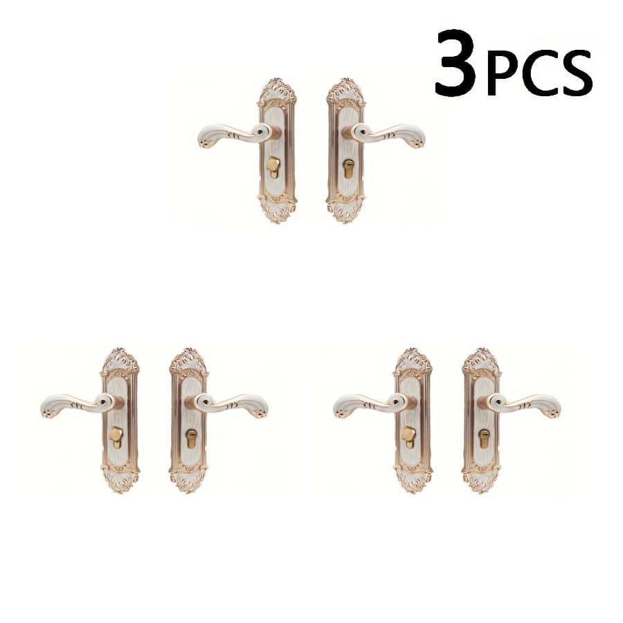 3pcs Elegant Black And Handles – Silent, Touch-sensitive Indoor Locks For Bedroom Doors, , Modern Home Accessory, Handles|decorative Door Hardware| Accents, Door Locks For Home Door Hardware & Locks Shop Online at Dubai Trades 2