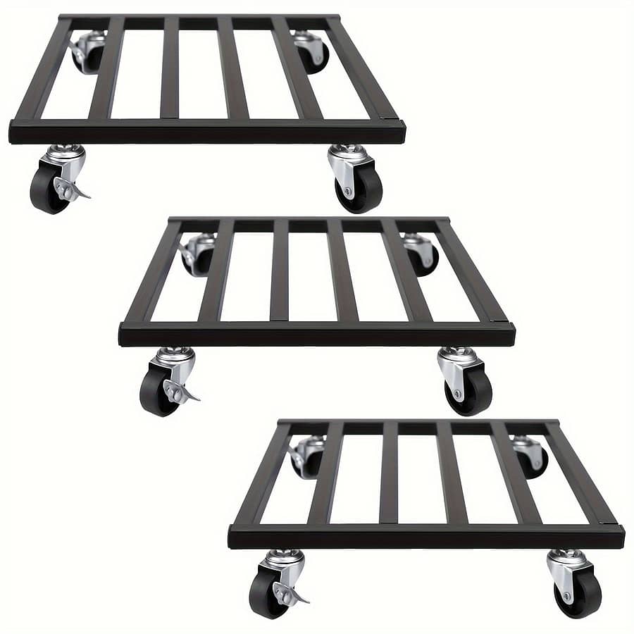 3pcs Heavy Duty Metal With Lockable Wheels – 10″ & 12″ Square Stands For Indoor/outdoor Use, To 150lbs Gardening & Lawn Care Shop Online at Dubai Trades 2