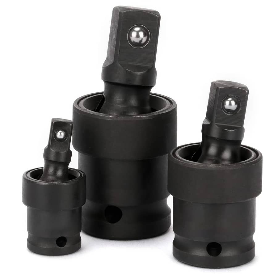 3pcs Impact Joint Set – 1/4″, 3/8″, 1/2″ Drive, Cr-, Full , Corrosion-resistant, Secure Spring-loaded Ball, High-contrast For Automotive Repair Automotive Shop Online at Dubai Trades 2