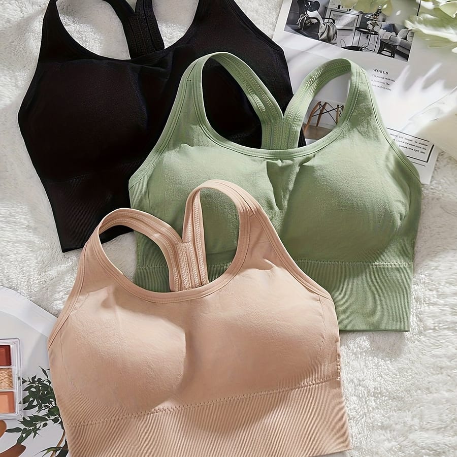 3pcs Simple Bra, Comfy & Breathable Hollow Out Bra, Women’s Lingerie & Underwear Bras Shop Online at Dubai Trades 2