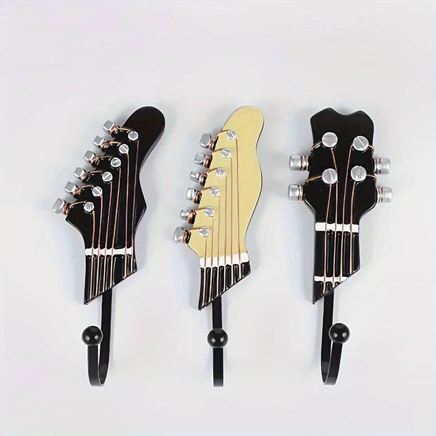 3pcs Style Guitar Wall-mount Hooks, Painted Finish, , Space-saving Home Organization Decor, Ideal Birthday Gift Home & Kitchen Shop Online at Dubai Trades 2