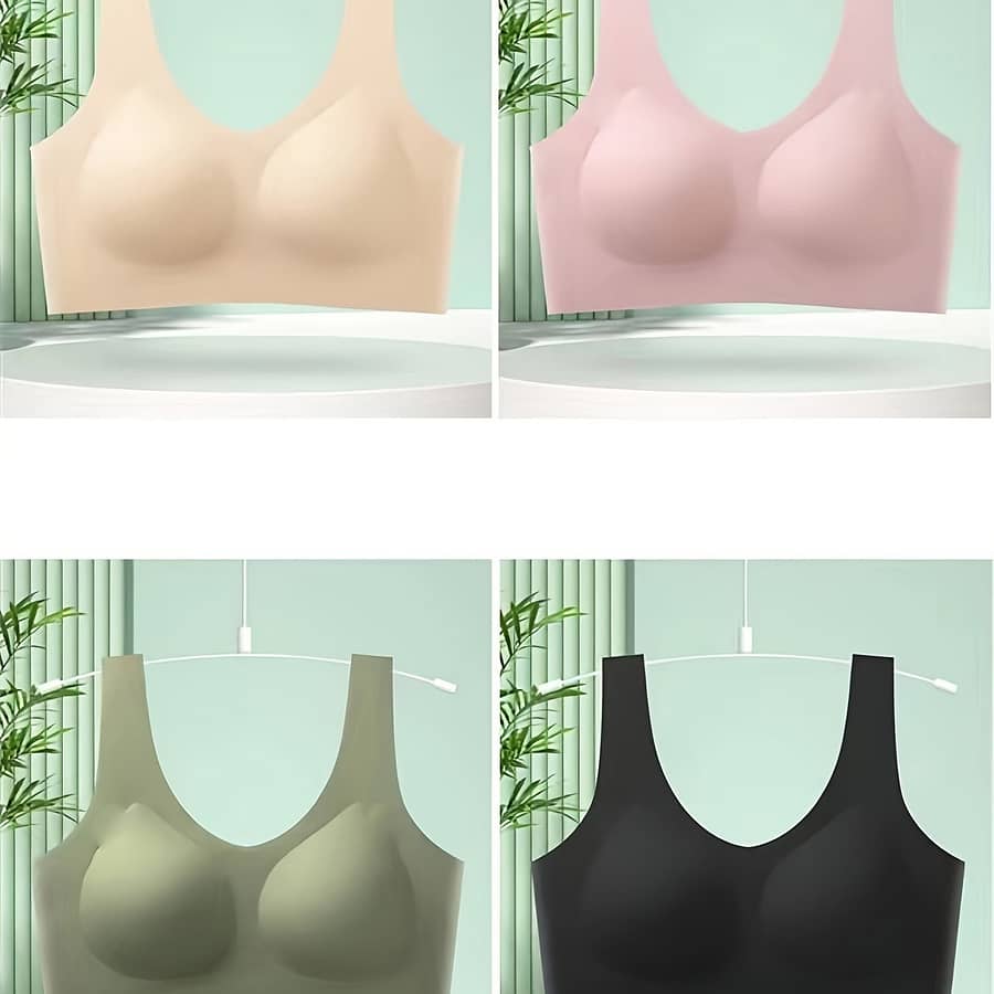 4-pack Seamless, Comfortable, No-feel One-piece Bra Wrap Bras Shop Online at Dubai Trades 2