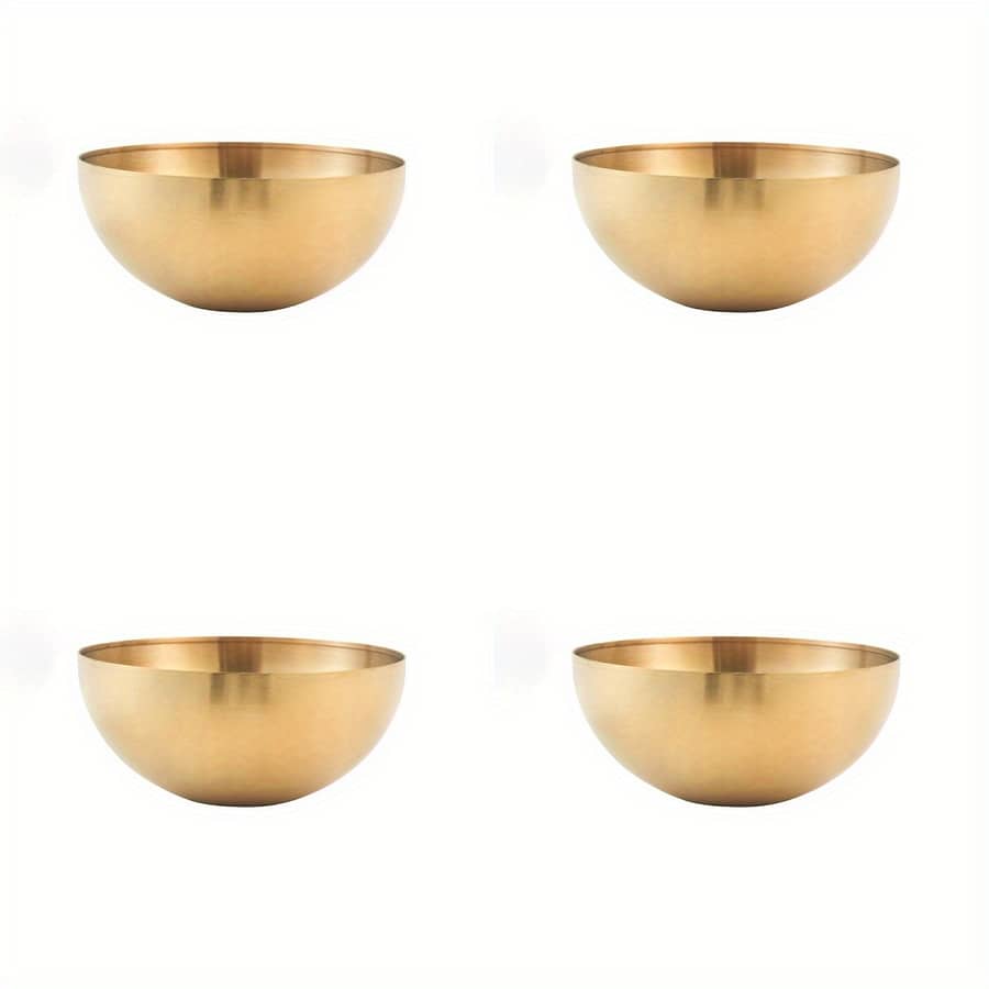4-piece Stainless Steel Salad Bowls Set, 201 Grade, Rust-resistant, Fruit, Pasta & Baking – Versatile Kitchen Utensils Bowls Shop Online at Dubai Trades 2