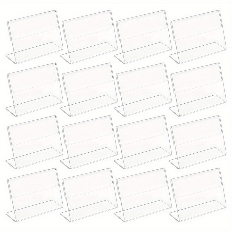 40pcs Label Holder L-shpaed Clear Acrylic Price Tag Name Card Label Display Holder For Supermarket Shop Retail Store Business, Industry & Science Shop Online at Dubai Trades 2
