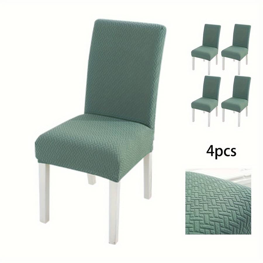 4/6pcs New Jacquard Stretch Chair Covers For Restaurants, Hotels, And Home Dining Tables, Featuring Non-slip Cushions, Suitable For ., Chair Covers For Dining Chairs Chair Slipcovers Shop Online at Dubai Trades 2