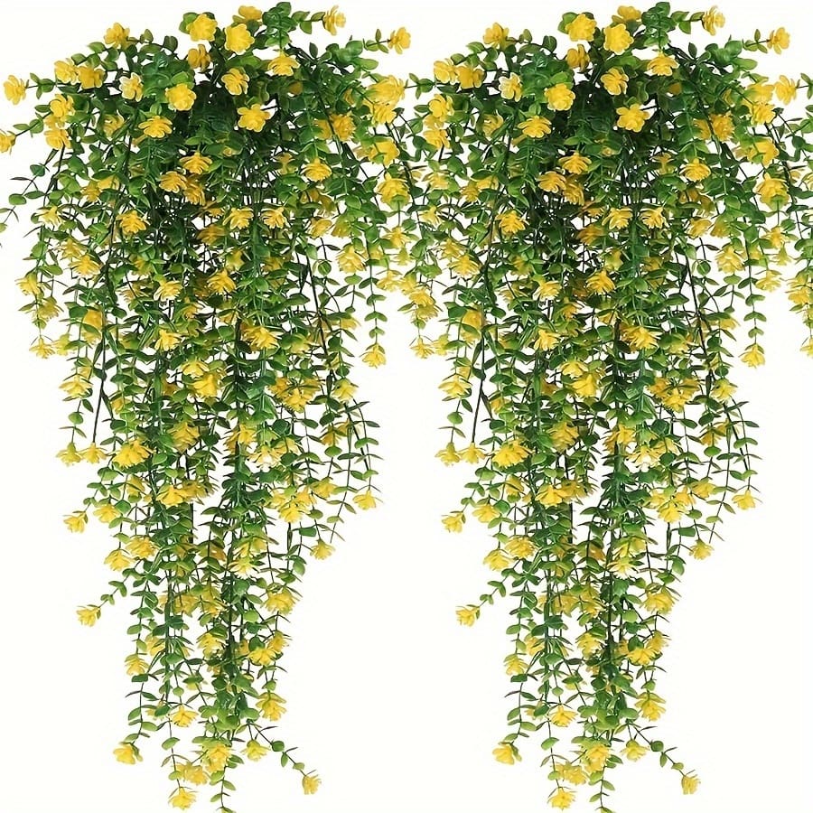 4pcs, Artificial Hanging Plants Fake Hanging Plant Eucalyptus Leaf Greenery Vine Outdoor Uv Resistant Plastic Plants Outdoor Artificial Plants & Greenery Shop Online at Dubai Trades 2