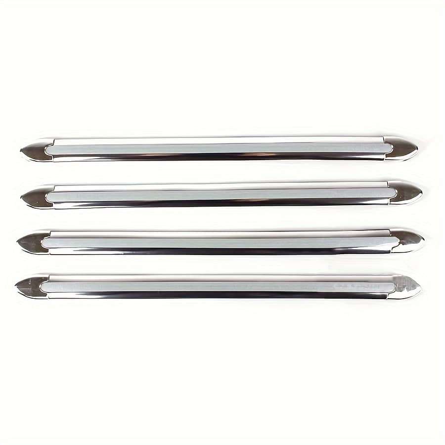 4pcs Car Bumper Edge Guards – Durable Abs Scratch Protection Strips, Anti-collision & Anti-rub, Sleek Metallic Finish, With Double-sided Tape, Fits Front & Rear Bumpers Automotive Shop Online at Dubai Trades 2