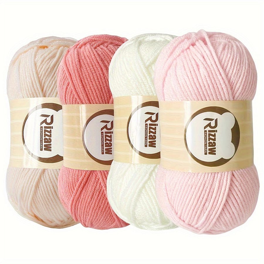 4pcs Mixed Morandi Color, 4 Strands Of Yarn Crochet Blanket, Clothes, Tote Bag, Slippers, Multiple Color Matching, 50g Each Arts, Crafts & Sewing Shop Online at Dubai Trades 2