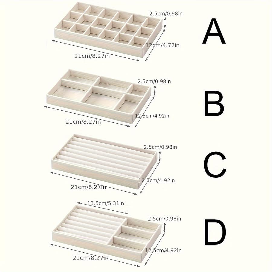 4pcs Velvet Jewelry Storage Rack, Multi Grid Jewelry Display Board, Used For Rings, Earrings, Bracelets, Necklaces, Brooches, Watches Clothing, Shoes & Jewelry Shop Online at Dubai Trades 2