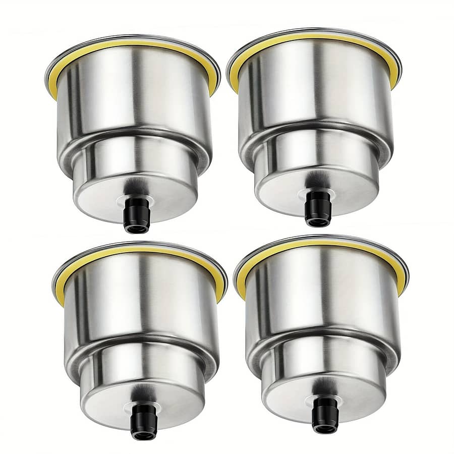 4pcs/2pcs Cup Holder, Marine Boat Stainless Steel Recessed Cup Shape Drink Holder With Drain Boating Shop Online at Dubai Trades 2