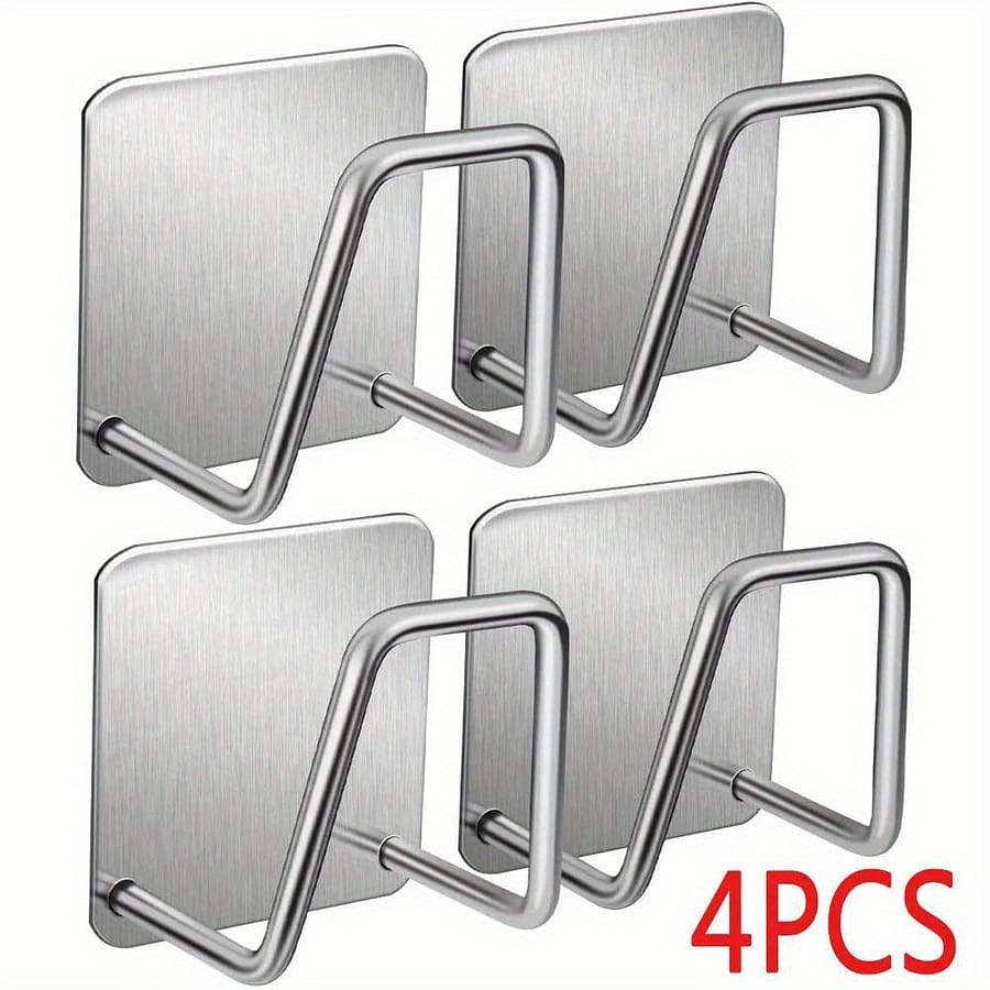 4pcs/set Stainless Steel Storage Shelf, Kitchen Sink Drain Drying Rack Shelf, Bathroom Sponge Holder, Cleaning Sponge Rack Hooks, Accessories Tools Home & Kitchen Shop Online at Dubai Trades 2