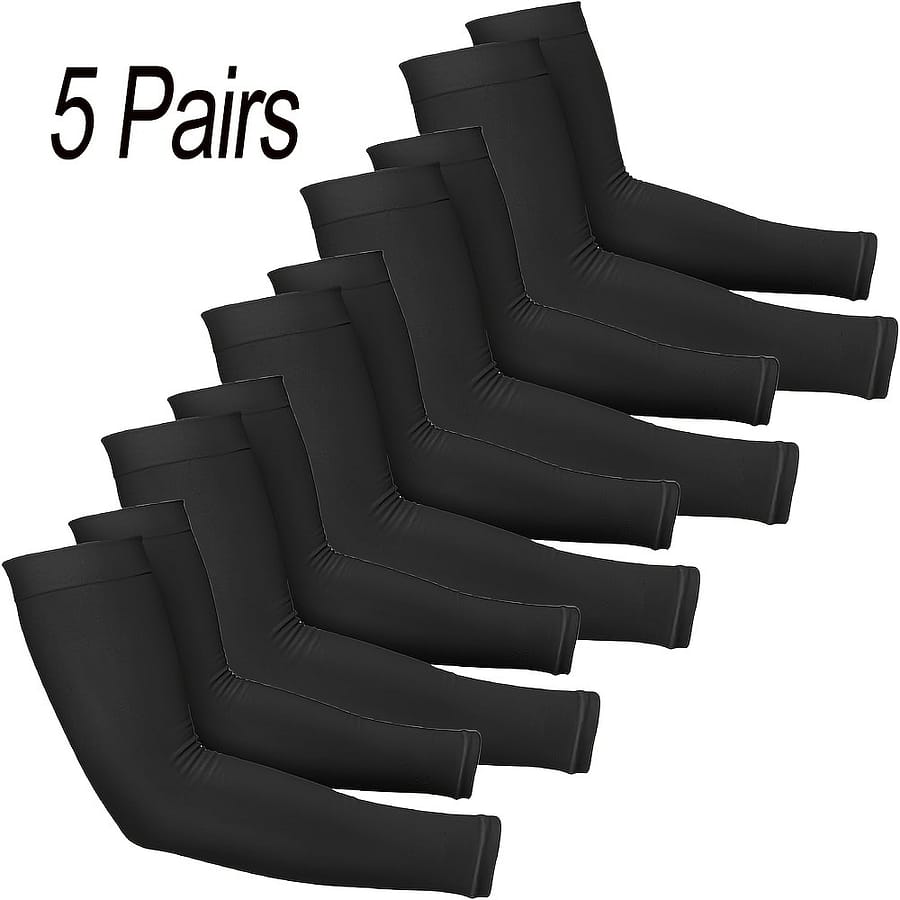 5 Pairs Cooling Arm Sleeves Sun Protection Arm Sleeves For Men＆women, Sun Sleeves For Cycling, Driving, Golf, Running Active Shop Online at Dubai Trades 2