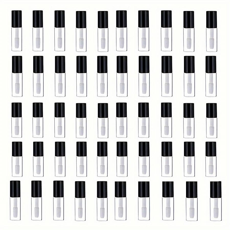 50 Packs 1.2ml Lip Gloss Tube Empty Lip Balm Containers With Black Lid For Lipstick Samples – Travel Accessories Beauty & Personal Care Shop Online at Dubai Trades 2